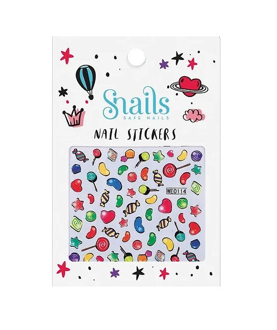Ohr und Nagelsticker Snails Süssigkeiten