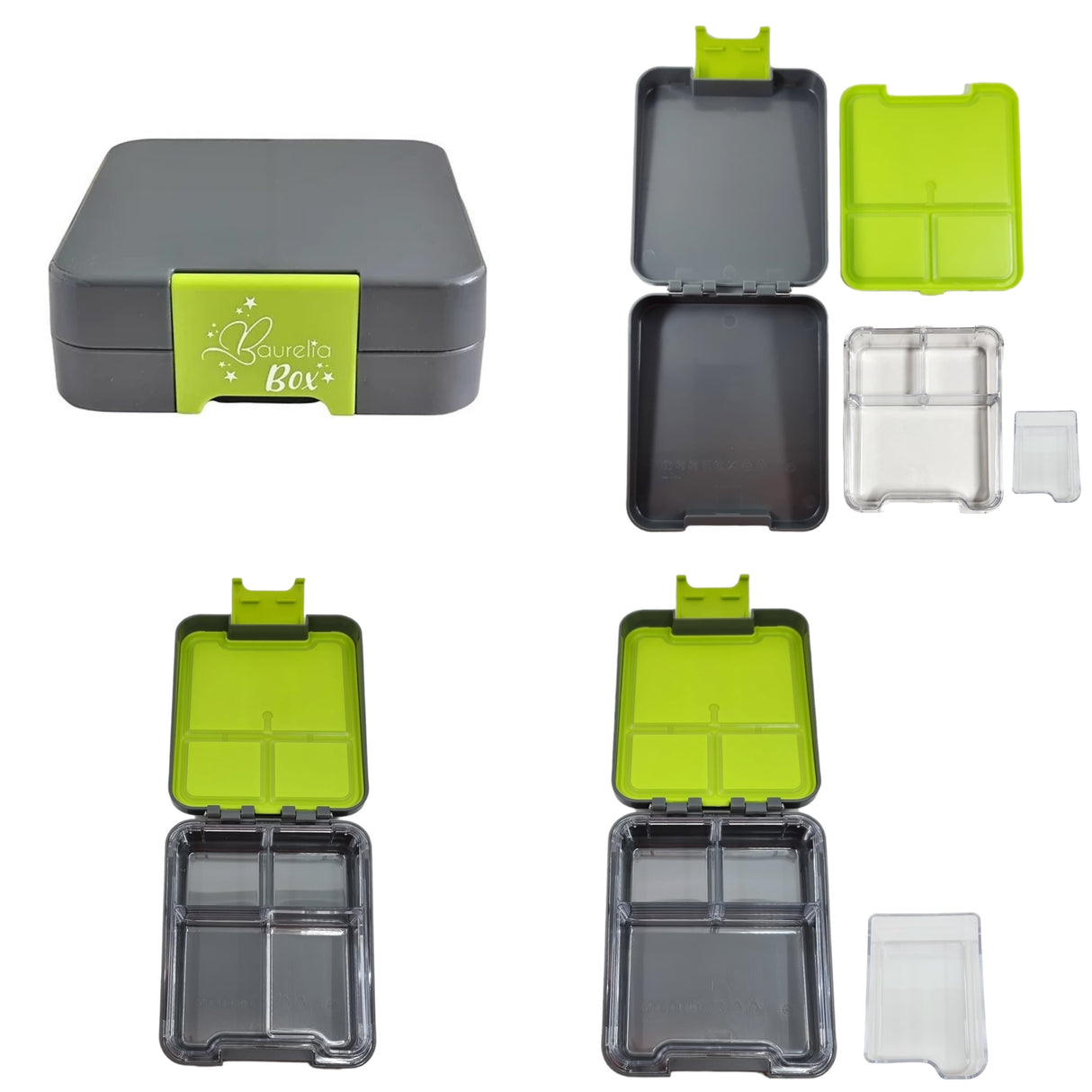 SET Znünibox und Thermosflasche Baurelia Box Midi mit Ion8 350ml Grau