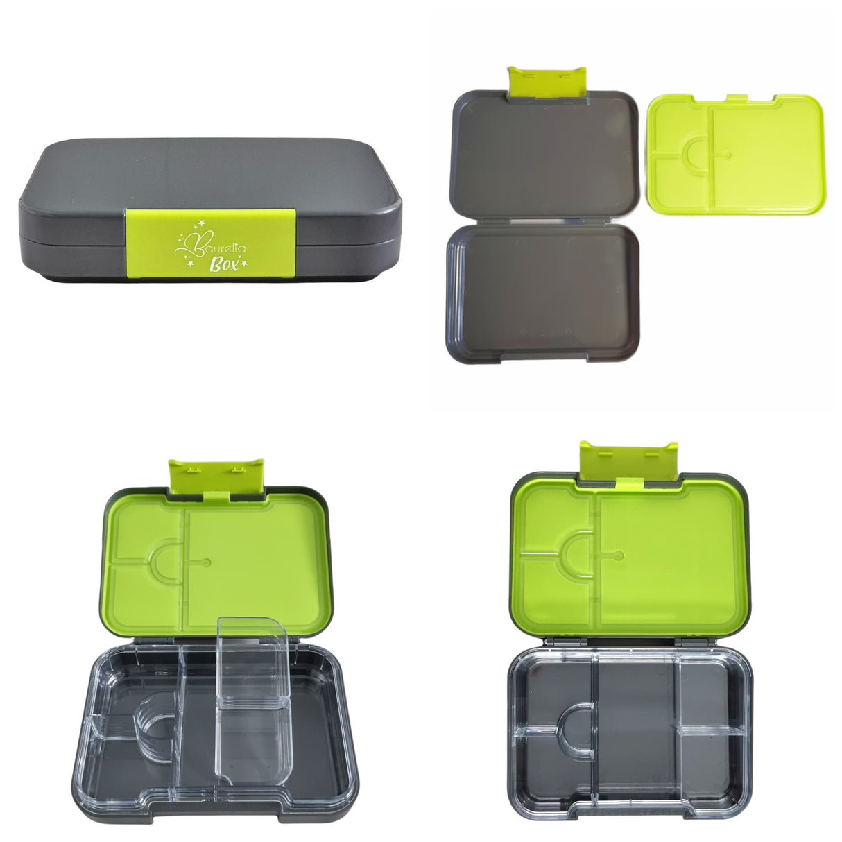 SET Znünibox und Thermosflasche Baurelia Box Maxi mit Ion8 350ml Grau