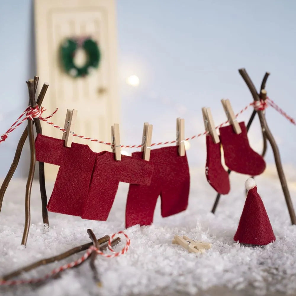 Wichtelzubehör Bastelset Kleider Aufhängen