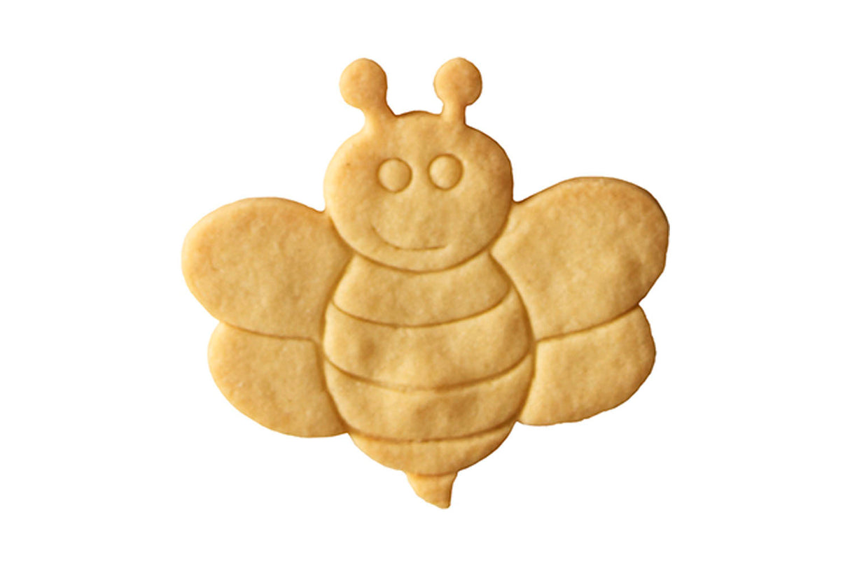 Edelstahl Ausstechform Biene mit Prägung