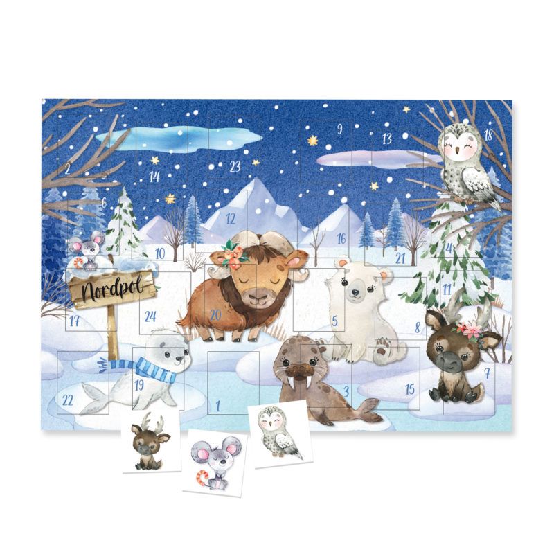 adventskalender winter, adventskalender kinder, adventskalender gefüllt mit kindertattoo