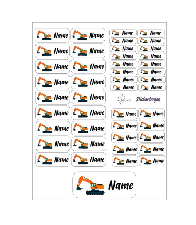 Stickerset Baurelia Bagger 4