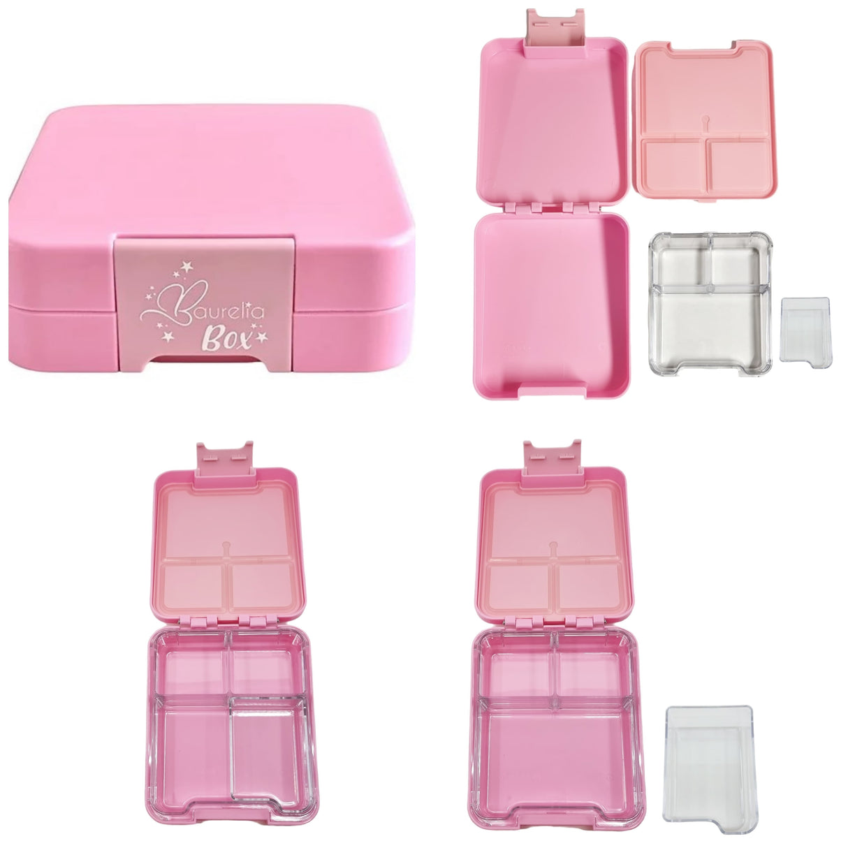 SET Znünibox und Trinkflasche Baurelia Box Midi mit Ion8 400ml Rosa