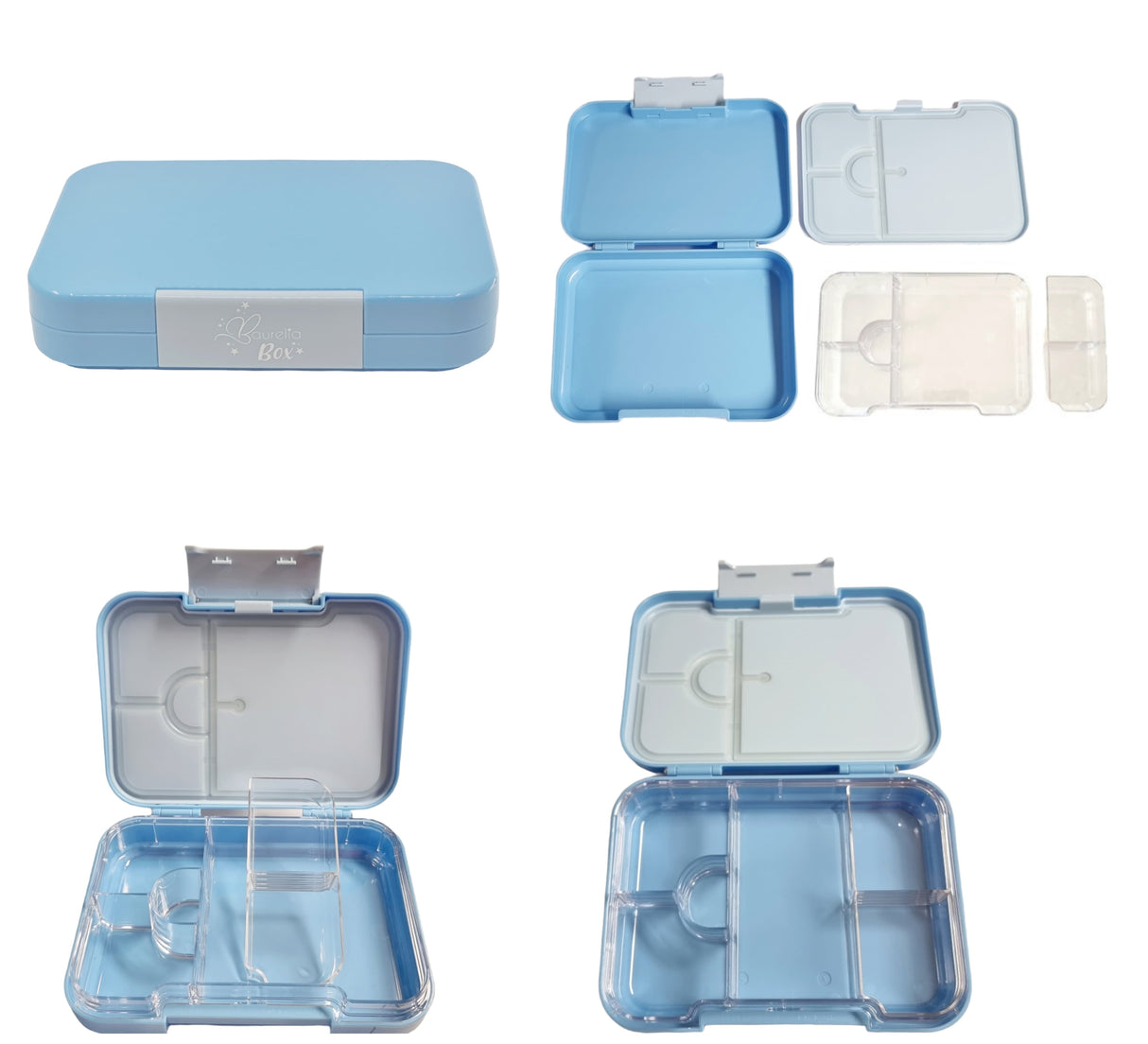 SET Znünibox und Trinkflasche Baurelia Box Maxi mit Ion8 500ml Hellblau