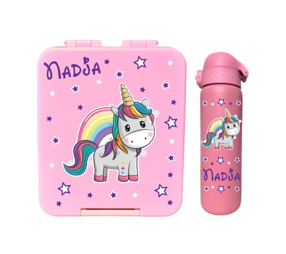 SET Znünibox und Thermosflasche Baurelia Box Midi mit Ion8 500ml Rosa