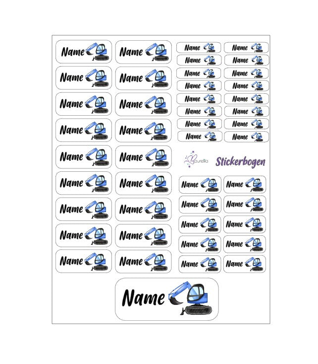 Stickerset Baurelia Bagger 2