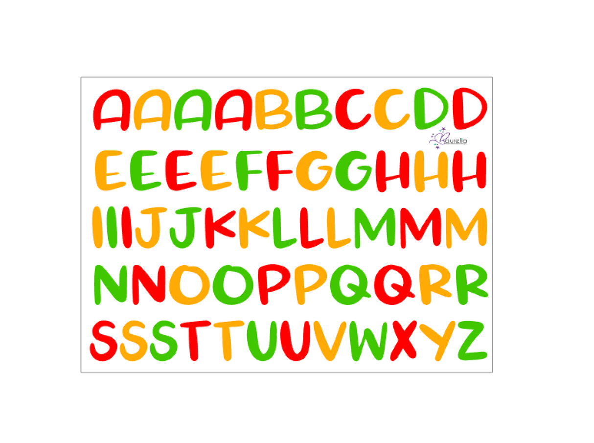 Stickerbogen ABC 15