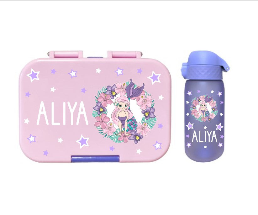 SET Znünibox und Trinkflasche Baurelia Box Mini mit Ion8 400ml Flieder