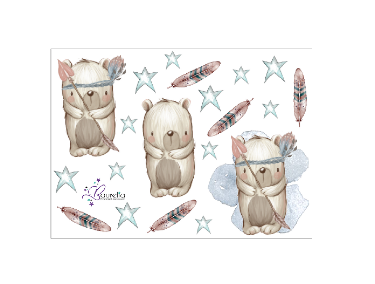 Stickerbogen Bär 4