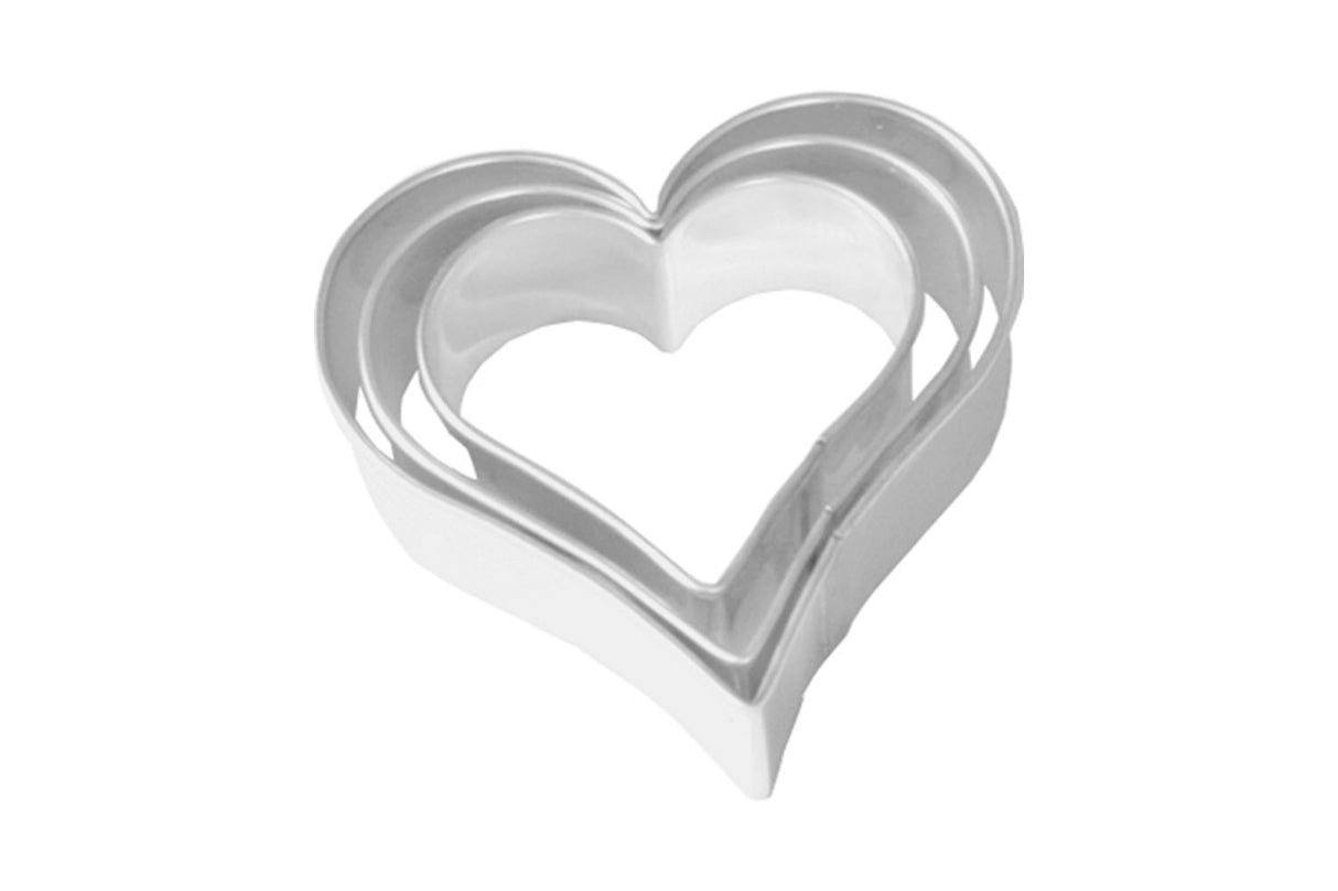 Edelstahl Ausstechformen 3er Set Herz Klein