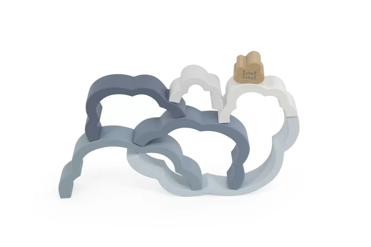 Label Label Regenbogen Puzzle Wolke Blau