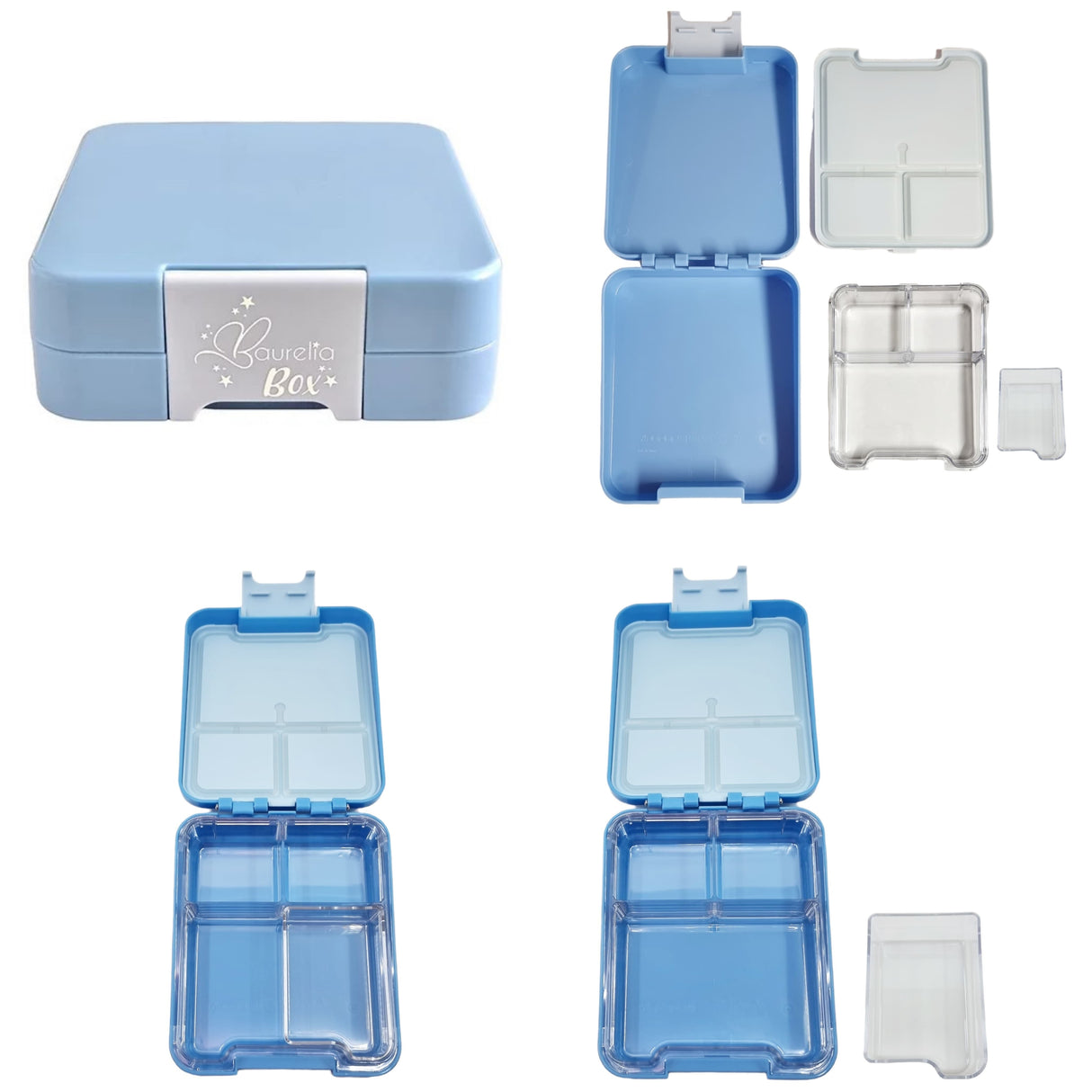 SET Znünibox und Trinkflasche Baurelia Box Midi mit Ion8 400ml Hellblau