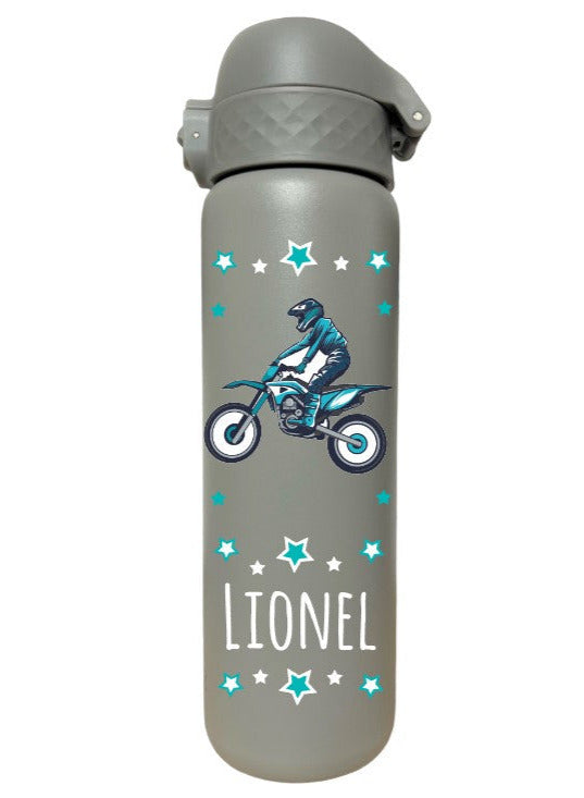 Edelstahl Trinkflasche Ion8 500ml Grau