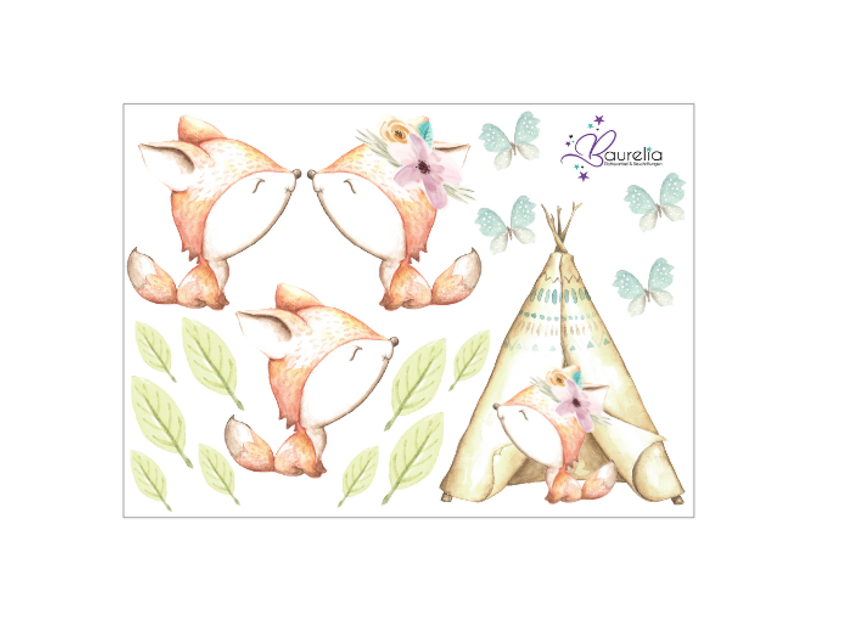 Stickerbogen Fuchs 1