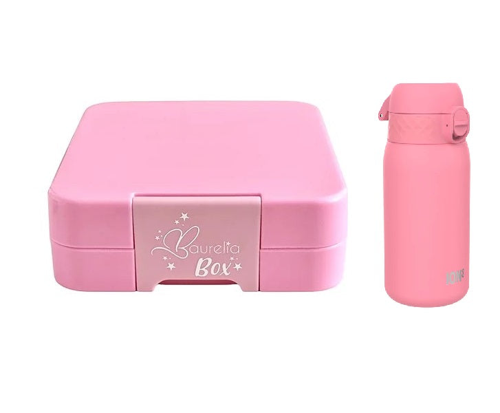 SET Znünibox und Thermosflasche Baurelia Box Midi mit Ion8 350ml Rosa