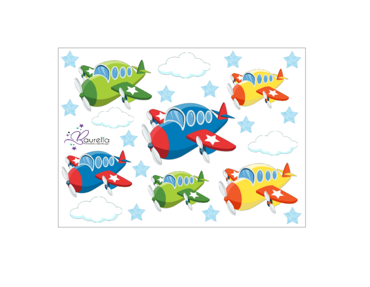 Stickerbogen Flugzeug 1
