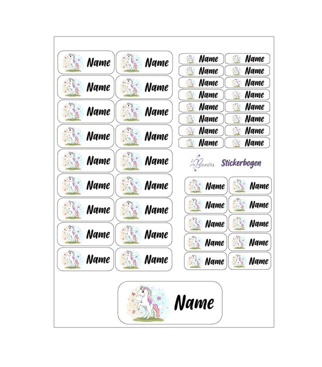 Stickerset Baurelia Einhorn 10