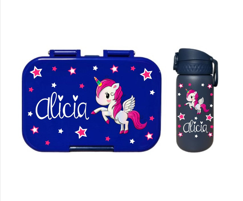 SET Znünibox und Thermosflasche Baurelia Box Mini mit Ion8 350ml Blau