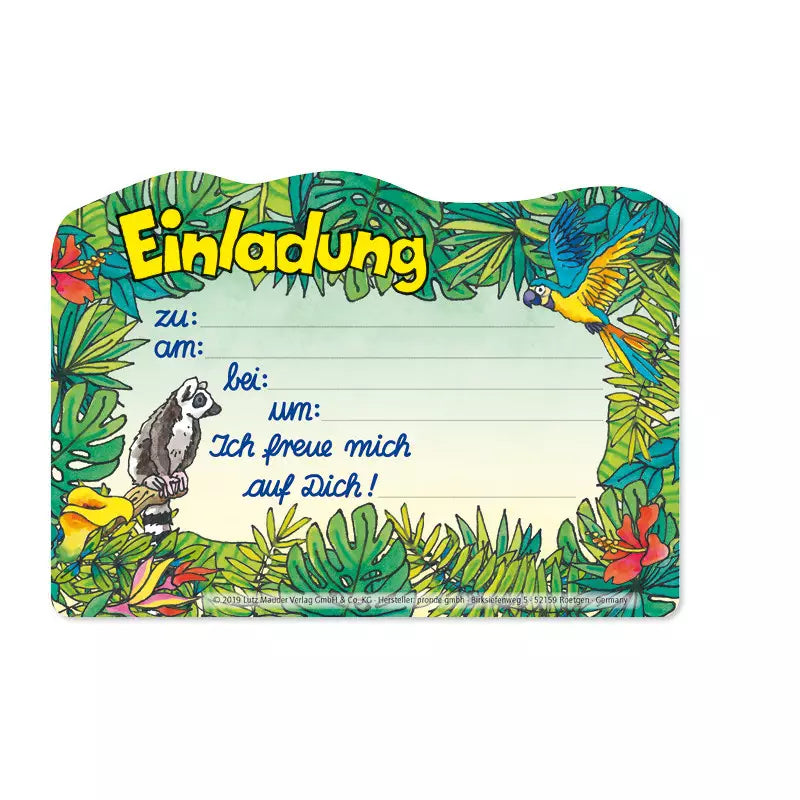 Einladungskarten Kindergeburtstag Zootiere