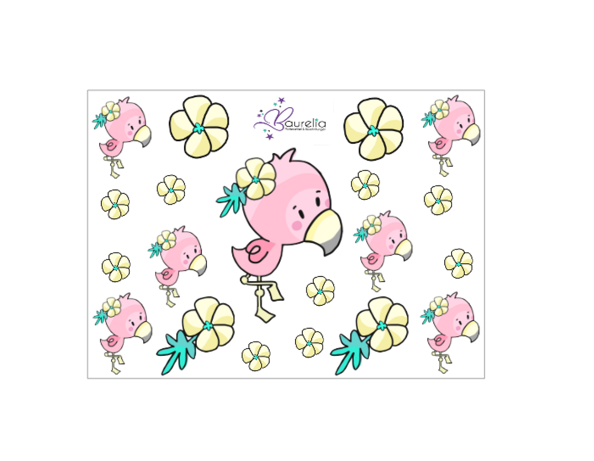 Stickerbogen Flamingo 1