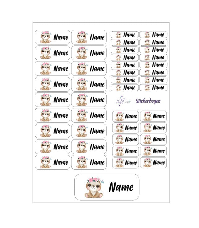 Stickerset Baurelia Faultier 3