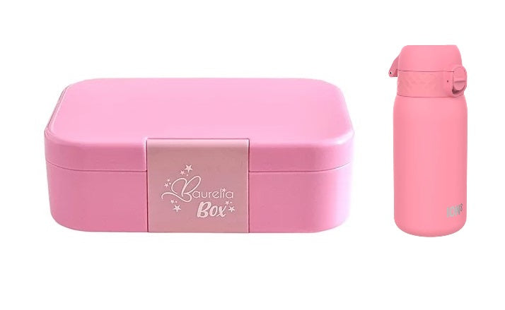 SET Znünibox und Thermosflasche Baurelia Box Mini mit Ion8 350ml Rosa