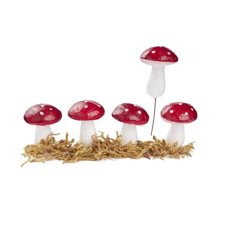 Wichtelzubehör Fliegenpilz mit Moos Gross