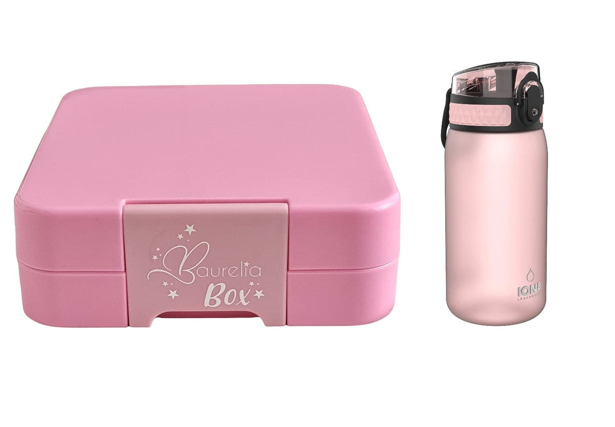 SET Znünibox und Trinkflasche Baurelia Box Midi mit Ion8 400ml Rosa