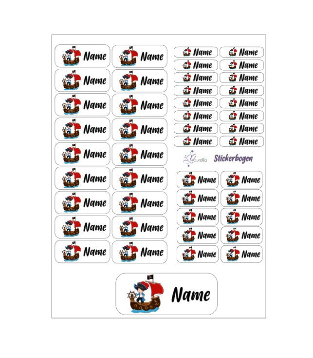 Stickerset Baurelia Pirat 2