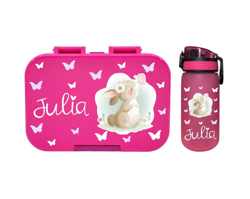 SET Znünibox und Trinkflasche Baurelia Box Mini mit Ion8 400ml Pink