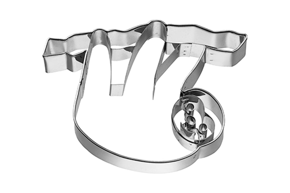 Edelstahl Ausstechform Faultier mit Prägung