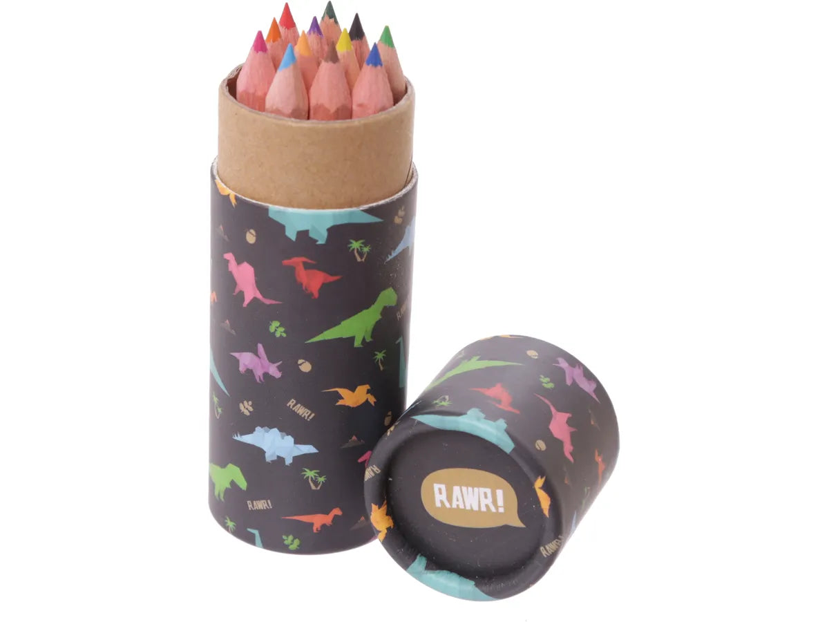 Mini Farbstifte Dose Dino