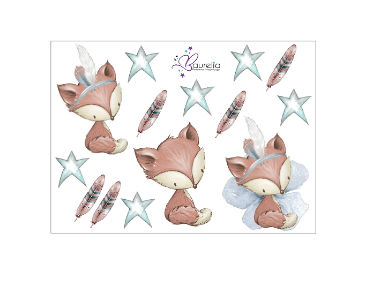 Stickerbogen Fuchs 8
