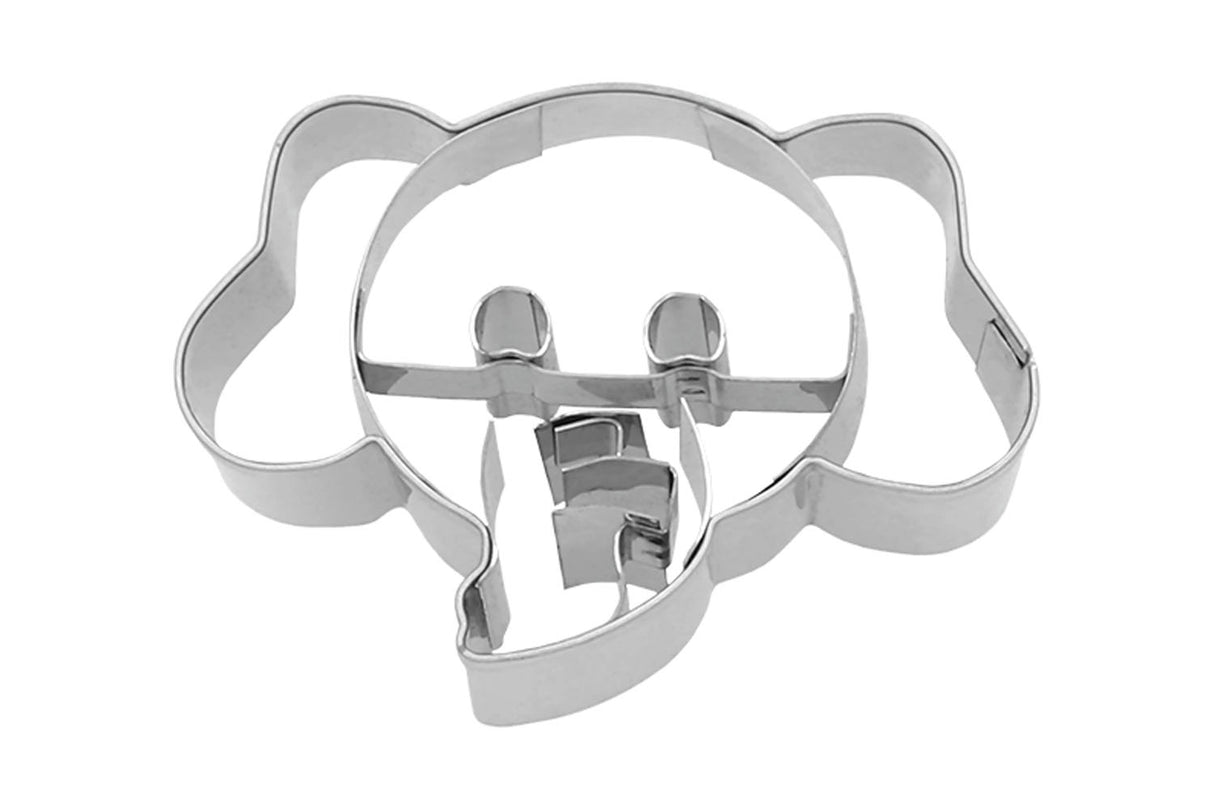 Edelstahl Ausstechform Elefantenkopf mit Prägung