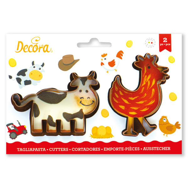 Ausstechformen Set Decora Kuh und Huhn