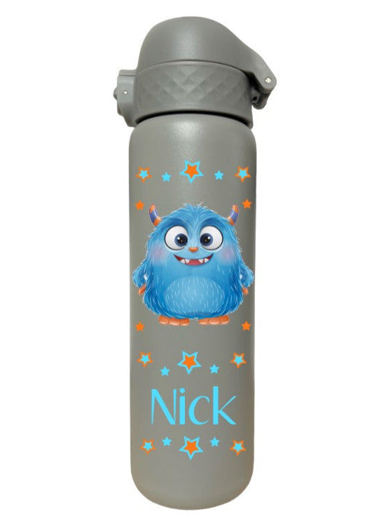 Edelstahl Trinkflasche Ion8 500ml Grau