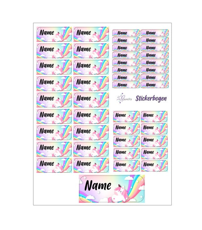 Stickerset Baurelia Einhorn 4