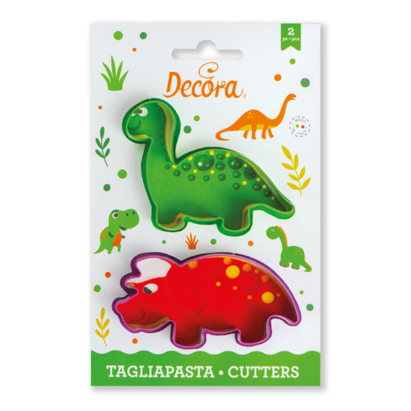 Ausstechformen Set Decora Dino Brontosaurus und Triceratops