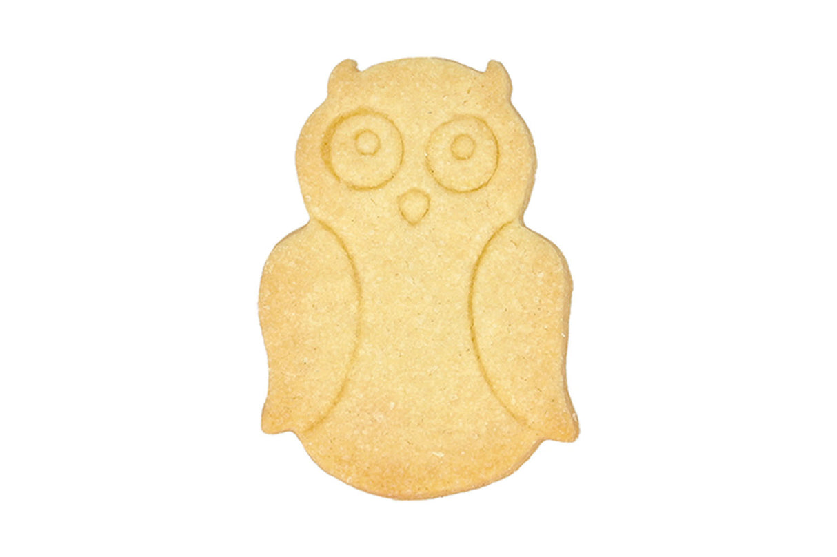 Edelstahl Ausstechform Eule mit Prägung