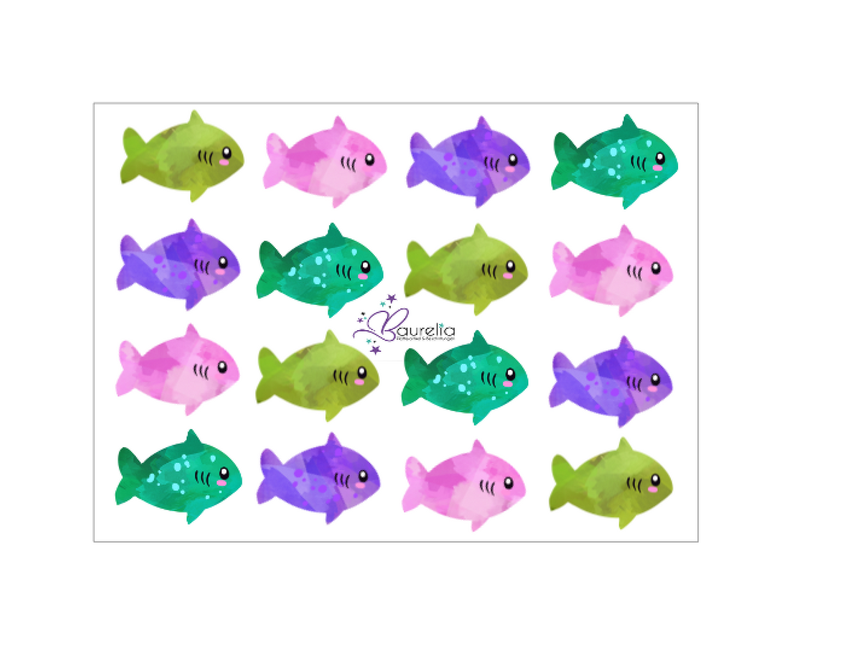 Stickerbogen Fisch 1
