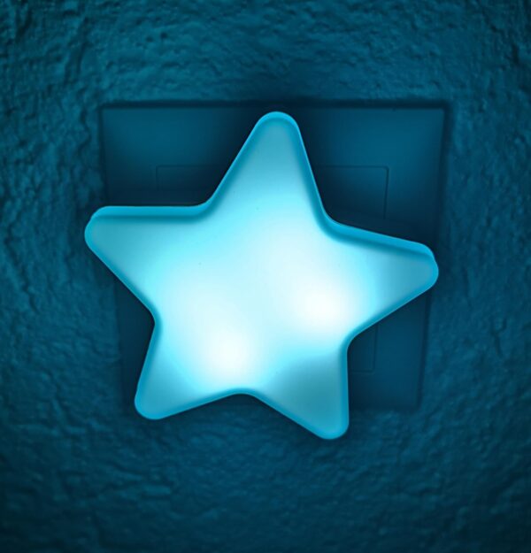 Nachtlicht Steckdose Stern LED Blau