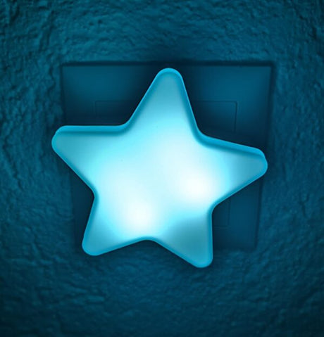 Nachtlicht Steckdose Stern LED Blau