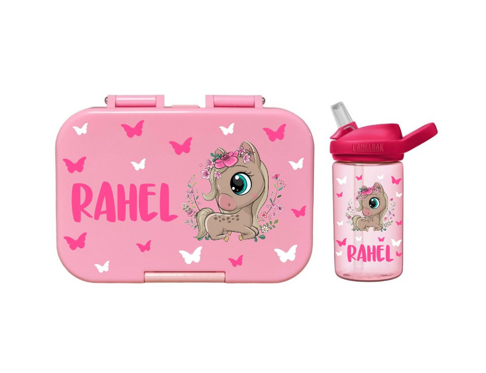 SET Znünibox und Trinkflasche Baurelia Box Mini mit Camelbak Kids Rosa