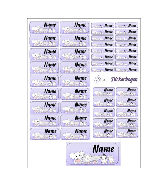 Stickerset Baurelia Tiere 2