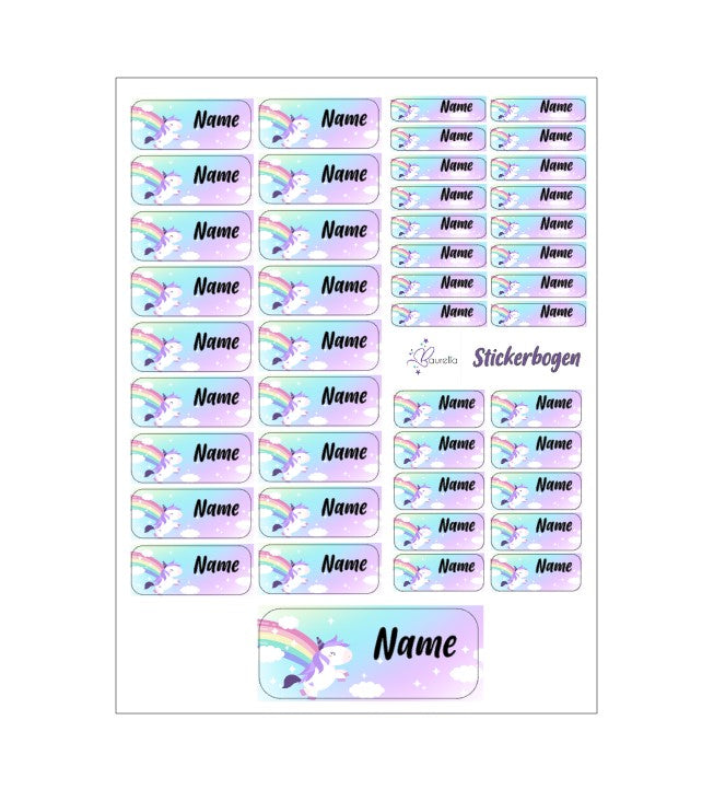 Stickerset Baurelia Einhorn 2