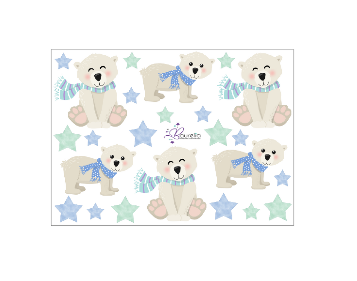 Stickerbogen Eisbär 2