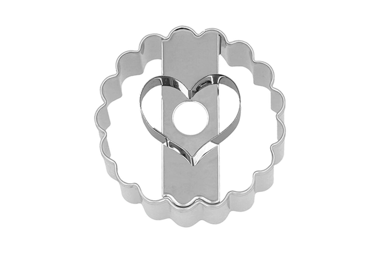 Edelstahl Ausstechform Spitzbub Herz