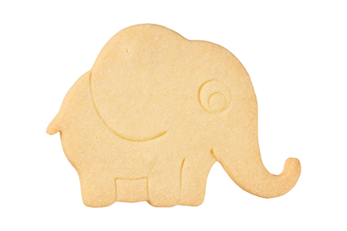 Edelstahl Ausstechform Elefant Gross mit Prägung