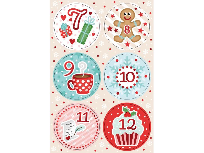 Adventskalender-Zahlen Winterfreude